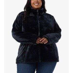 32 Degrees Heat Women's Plush Black Faux Fur Teddy Jacket Full Zip Size XXL